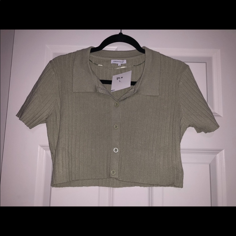 Cropped Sweater Blouse